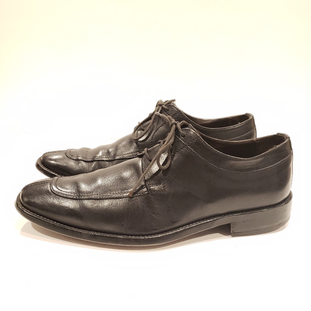 To Boot Mens black leather y moc dress shoe mens 9.5 lace ups excellent